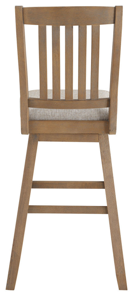 Madison Mission Oak High Back Wood Bar Stool, 42.5 in.