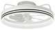 20" Smart App Remote Control Flush Mount Ceiling Fan with Lights for Bedroom, White