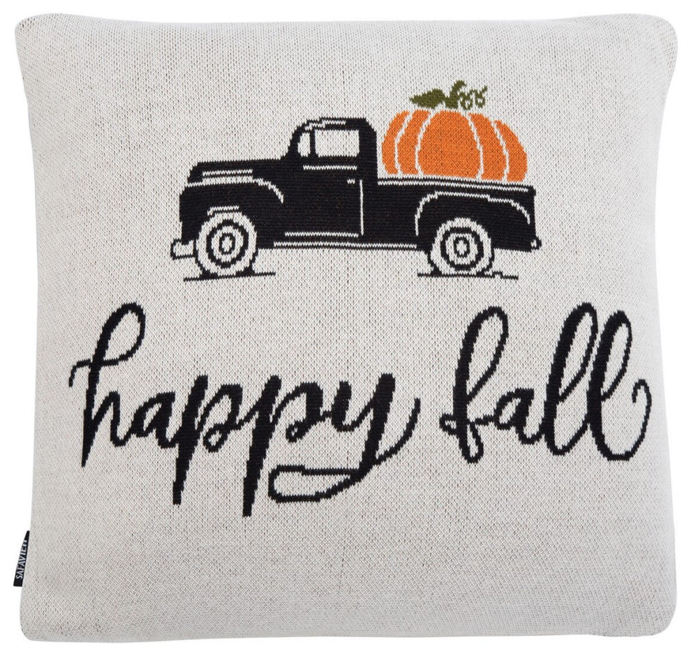 Safavieh Fall Truck Pillow Multi 18" X 18"