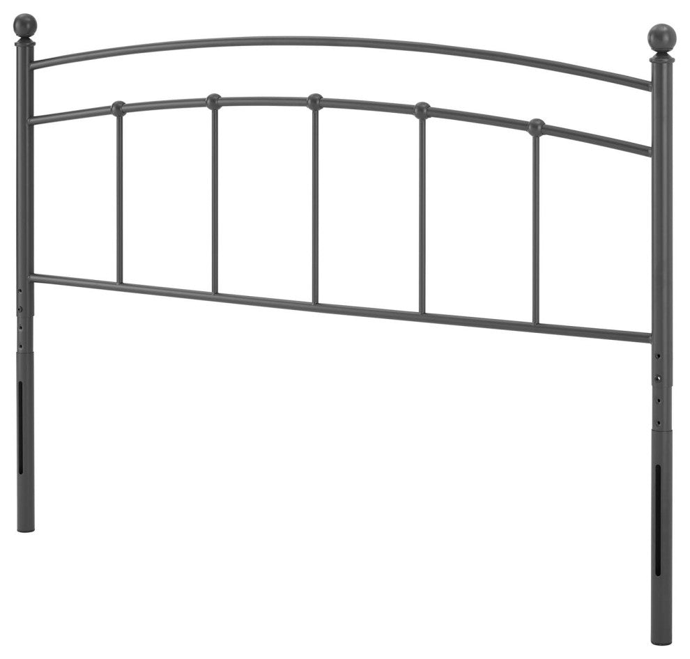 Headboard, King Size, Metal, Gray, Modern Farmhouse, Bedroom Master