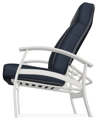 Belle Isle Cushion Outdoor Adjustable Back Chair, Equal Ink/Snow