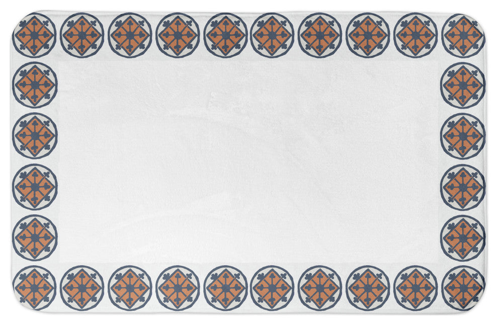 Multi Tile Border 34x21 Bath Mat