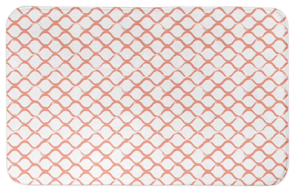 Fishnet Coral 21x34 Bath Mat