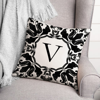 V Monogram 18x18 Indoor / Outdoor Pillow