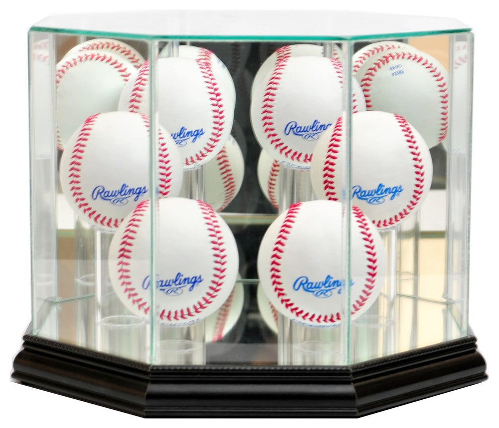 Octagon 6 Baseball Display Case, Black