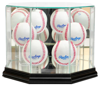 Octagon 6 Baseball Display Case, Black