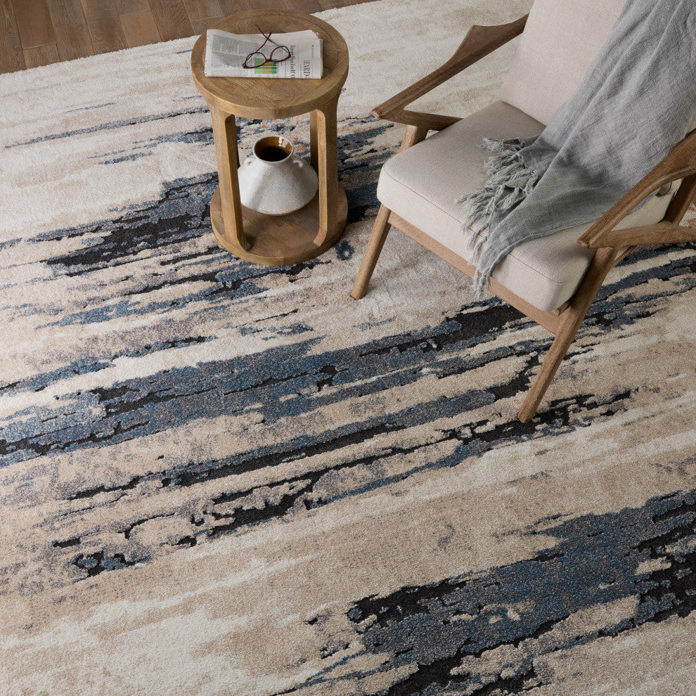 Jaipur Living Yushan Abstract White/ Blue Area Rug 8'X10'