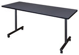 Kobe 60" x 24" Mobile Training Table- Grey