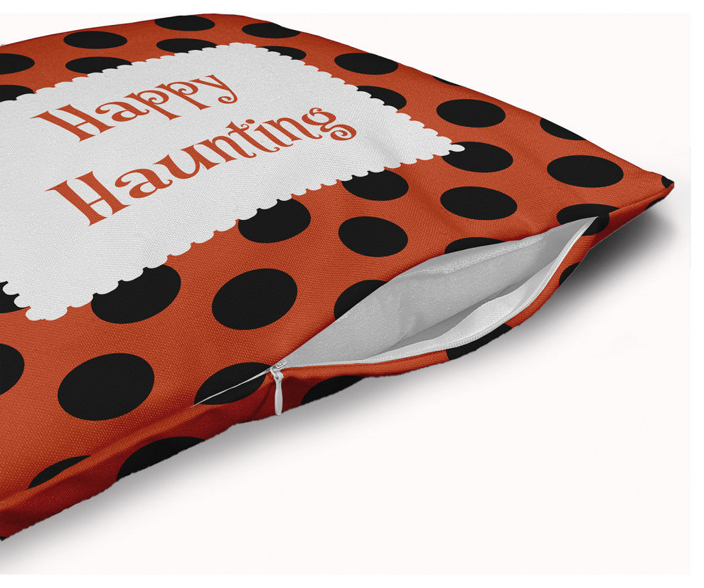 Happy Haunting Dots Accent Pillow With Removable Insert, Harvest Orange, 20"x20"