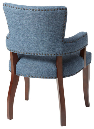 Madison Park Armed Transitional Dining Chair, Blue