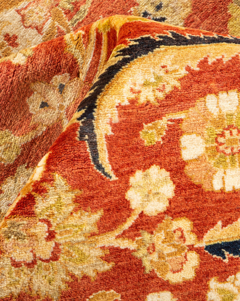 Mogul, One-of-a-Kind Hand-Knotted Area Rug  - Orange, 6' 3" x 9' 2"