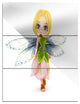"Fairy Woman With Blue Wings" Metal Wall Art, 3 Panels, 28"x36"