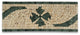 Marble Mosaic Border Listello Accent Tile Clover Green 4.7x12 Polished, 1 piece