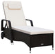 Costway Outdoor Lounge Chair Recliner Cushion Patio Furniture Adjustable Wheels