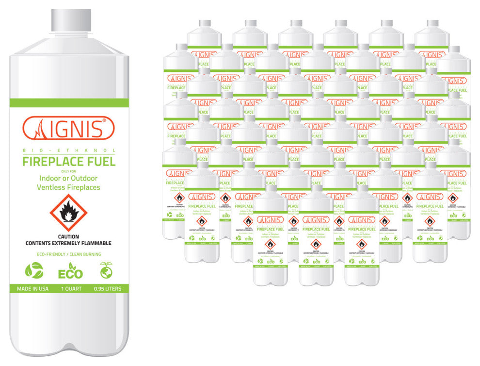 Bio Ethanol Fireplace Fuel 48 Quarts IGNIS Biofuel