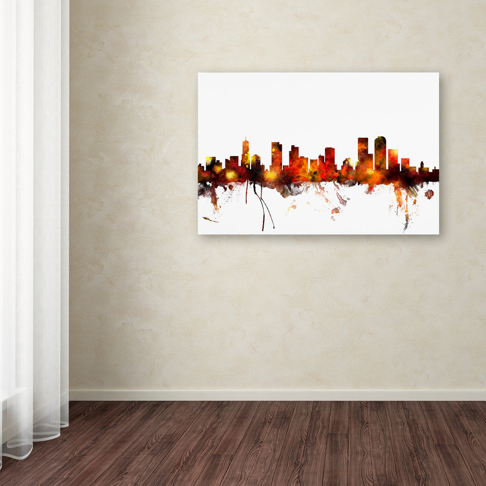 'Denver, Colorado Skyline' Canvas Art by Michael Tompsett