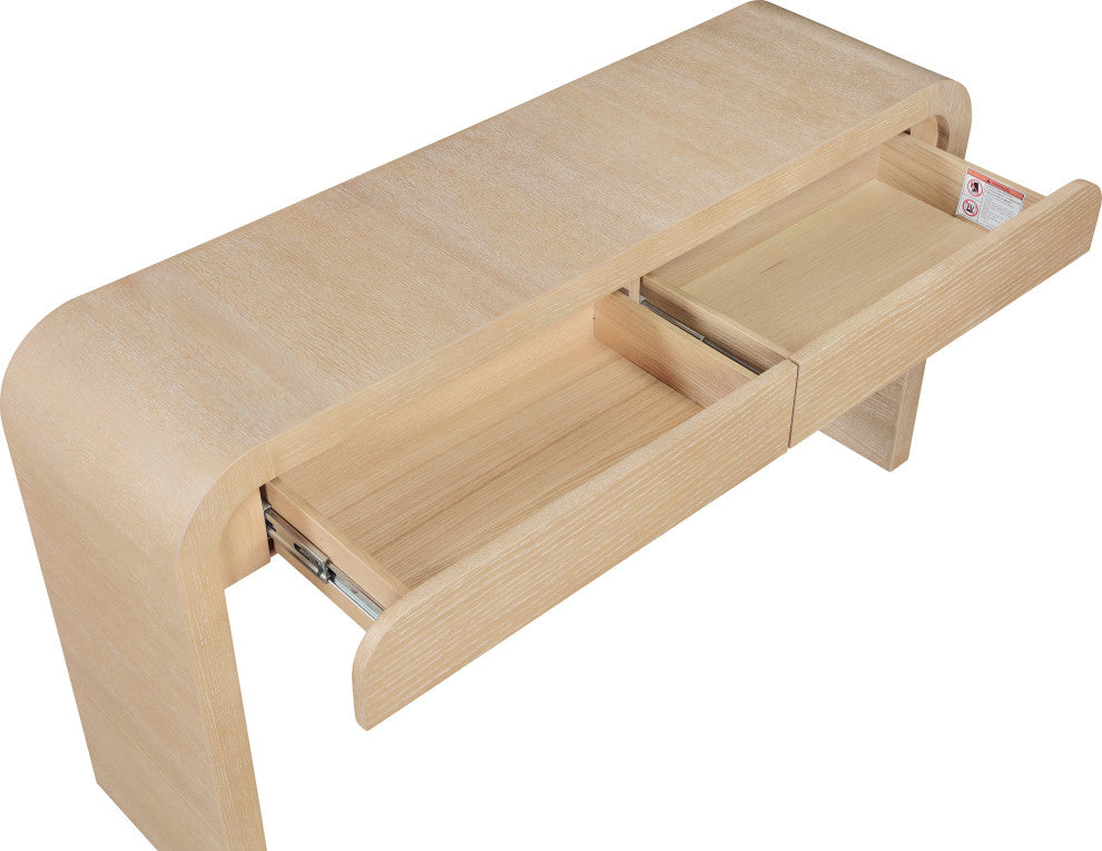 Cresthill Natural Ash Console Table, White Oak