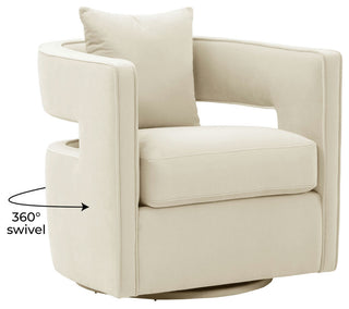 TOV Furniture Kennedy Cream Swivel Chair