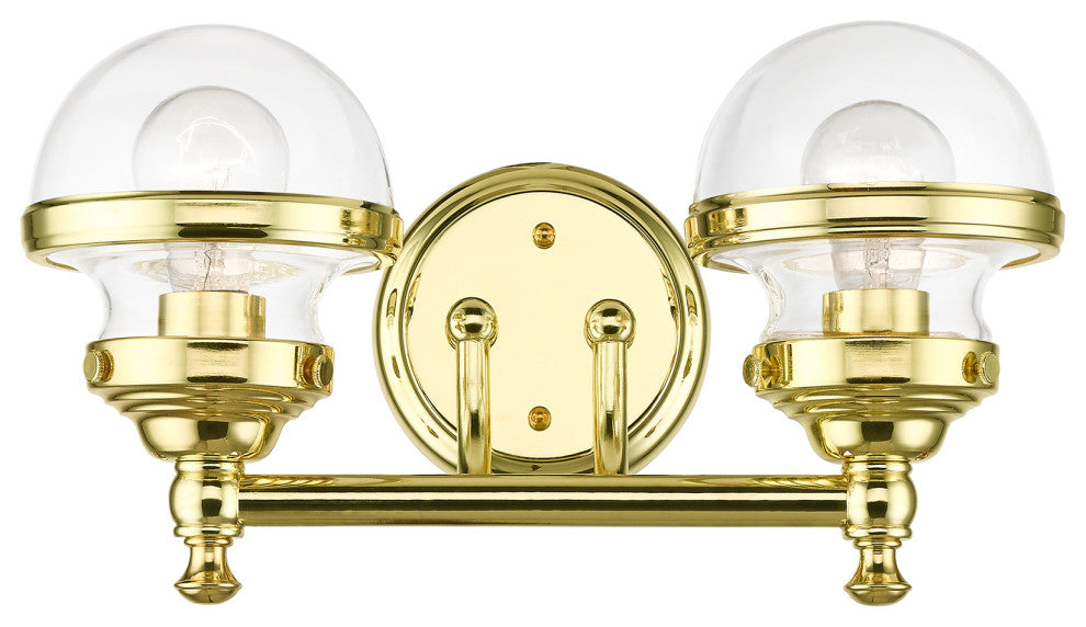 Livex Lighting Polished Brass 2-Light Vanity Sconce