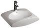 Isabella Rectangular Wall Mount Basin With Integrated Oval Bowl