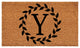 Calloway Mills Laurel Wreath Doormat, Letter Y