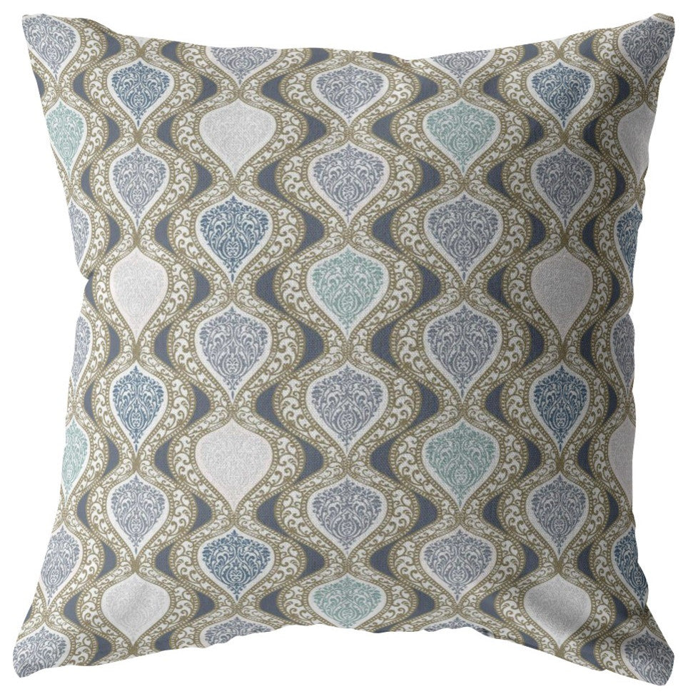 20 Gray Ogee Decorative Suede Throw Pillow