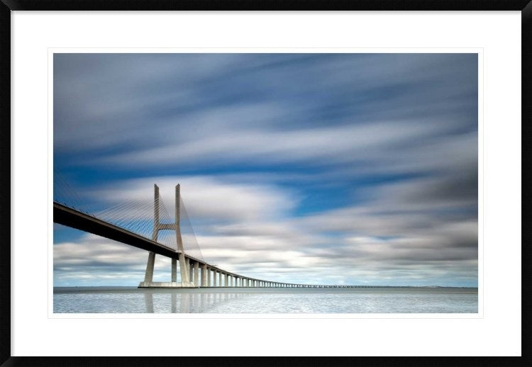 "In Blue" Framed Digital Print by Jorge Feteira, 38"x26"