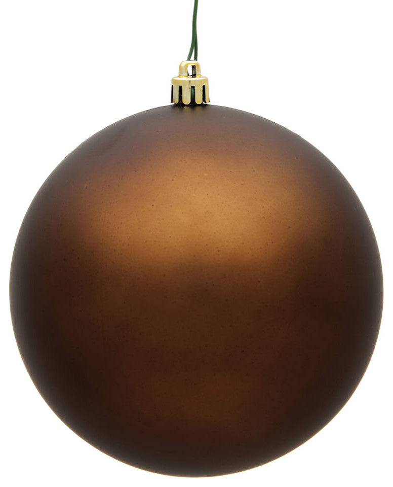 Vickerman N591276Dmv 4.75" Mocha Matte Ball Ornament, 4 Per Bag