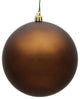 Vickerman N591276Dmv 4.75" Mocha Matte Ball Ornament, 4 Per Bag