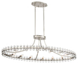 Crystorama Lighting Group CLO-8897 Clover 12 Light 45"W Linear - Brushed Nickel