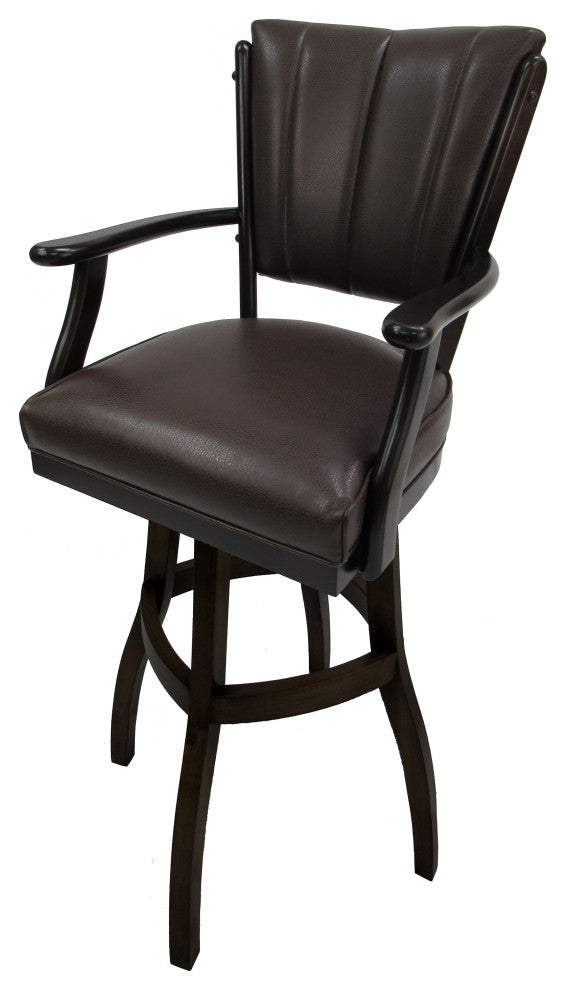 Classic Counter Bar Stools 26" 30" Extra Tall 34", Brown Vinyl, Dark Cherry, 30"
