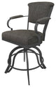 Miami Counter 26" or 30" Metal Bar Stool - A Base, Plumley Cocoa - Grey, 30"