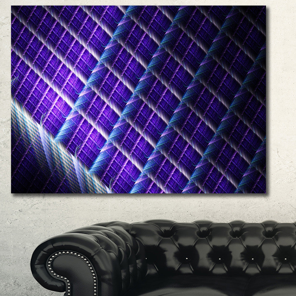 Light Purple Metal Grill, Oversized Abstract Canvas Art Print, 60x40