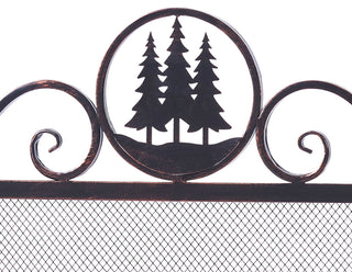 Three Panel Foldable Iron Fireplace Screen