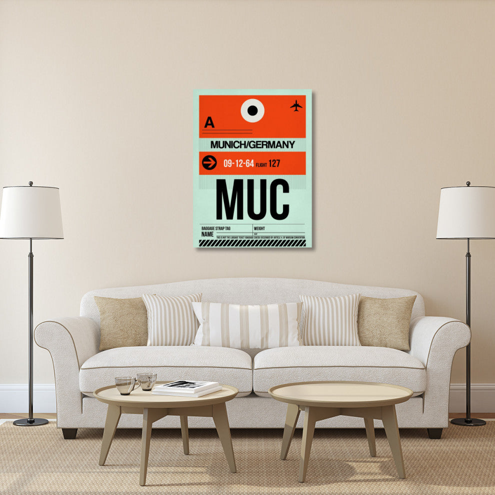 "MUC Munich Luggage Tag 2" Fine Art Print