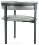Modrest Boswell Modern Grey Faux Leather + Black Dining Chair