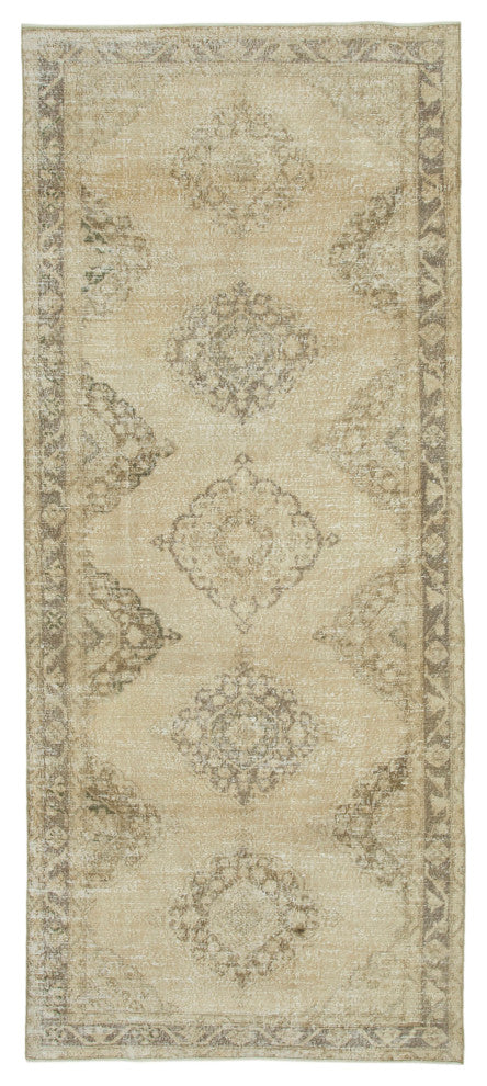 Rug N Carpet - Hand-knotted Turkish 4' 9" x 11' 3" Vintage Runner Rug