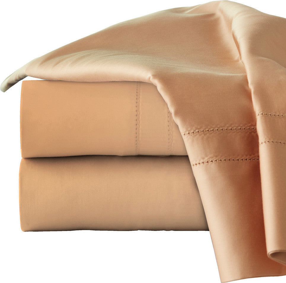 Pointehaven 620TC Long Staple Cotton Sheet Set, Iced Coffee, Queen