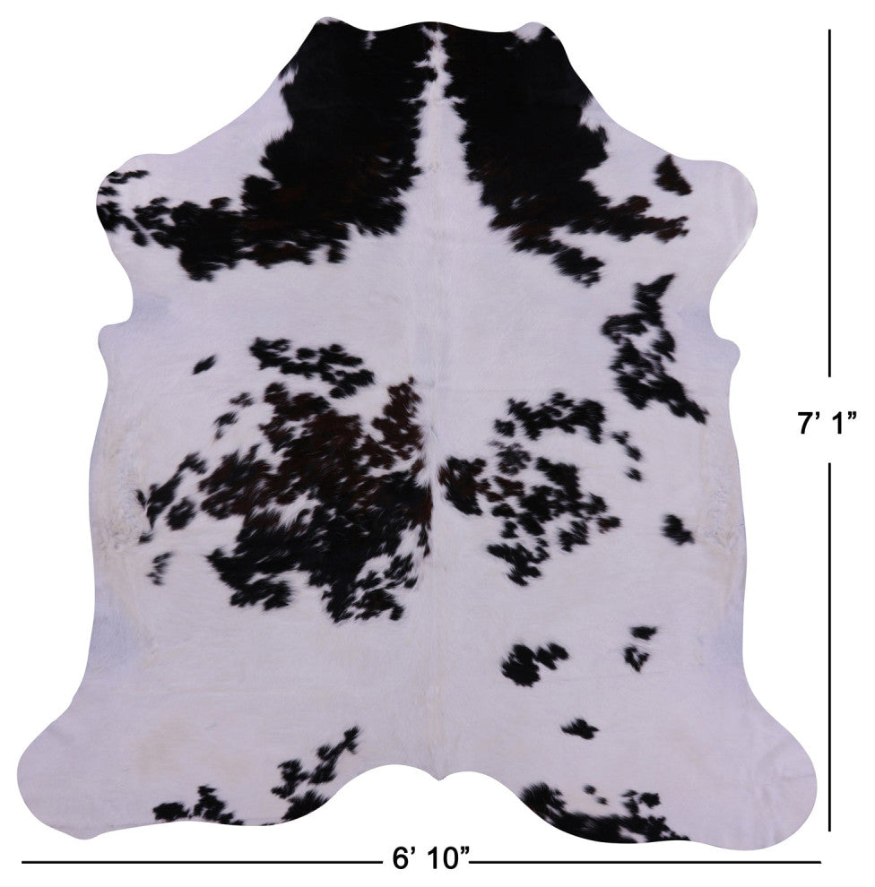 7' 1" X 6' 10" Natural Cowhide Rug C1721