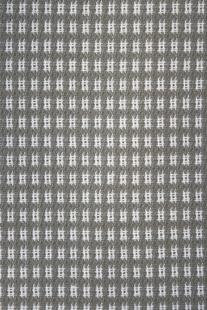 Homespun Fringed 100% Cotton Tablecloth, Gray, 70" Round