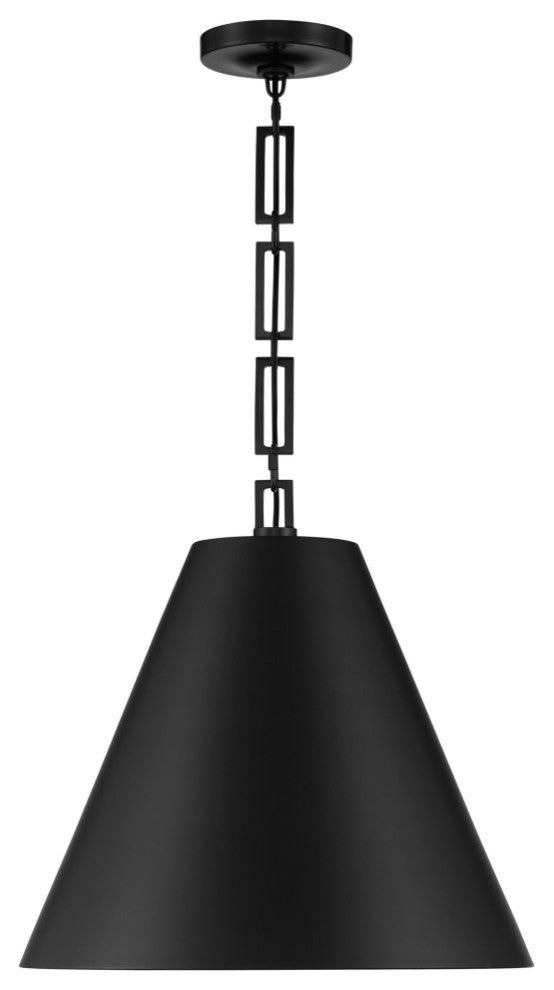 Alston Three Light Chandelier in Matte Black / Antique Gold
