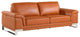 Naples Contemporary Genuine Italian Leather Sofa Camel