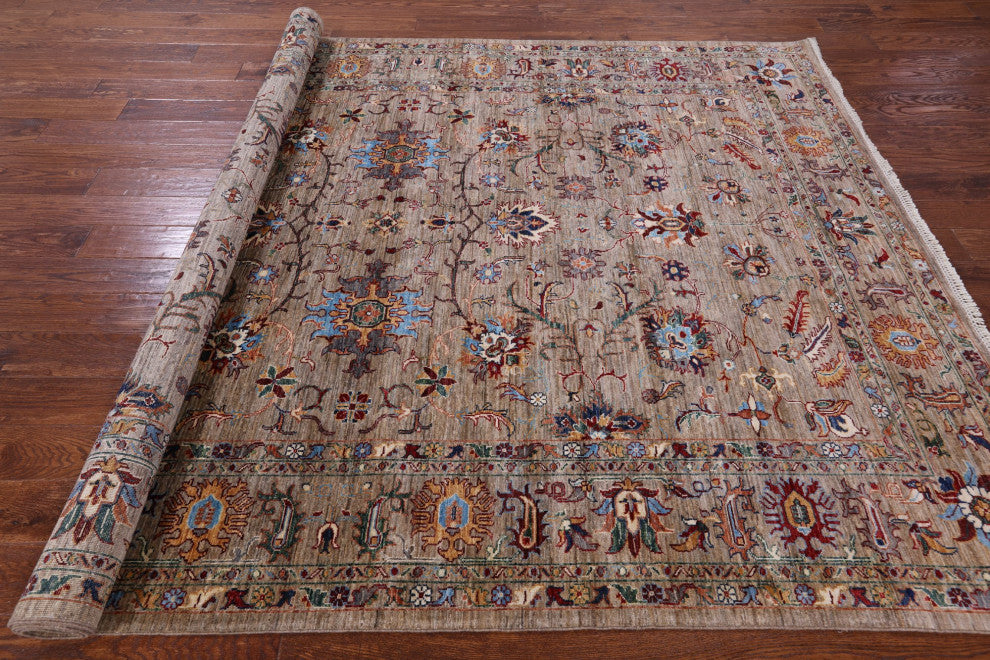 Persian Tabriz Hand Knotted Wool Rug 7' 0" X 10' 0" Q10002