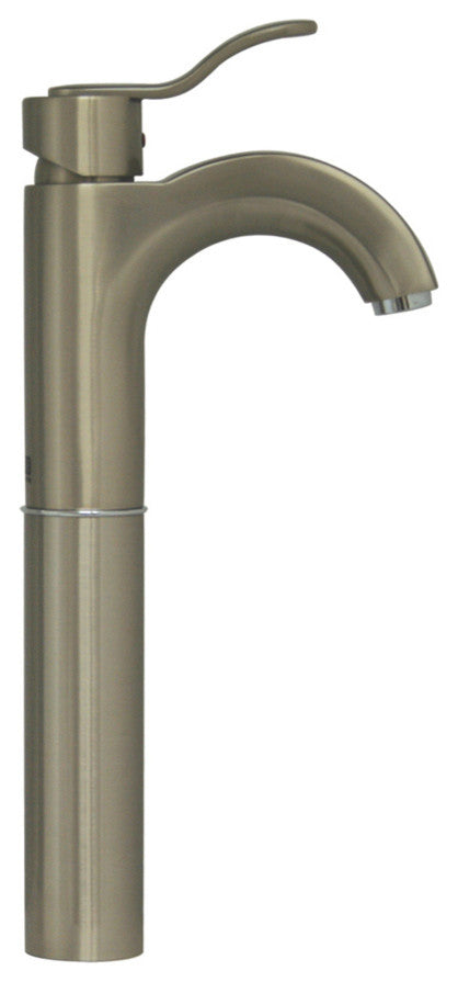 Wavehaus Single Hole, Single Lever Elevated Lavatory Faucet, Brushed Nickel