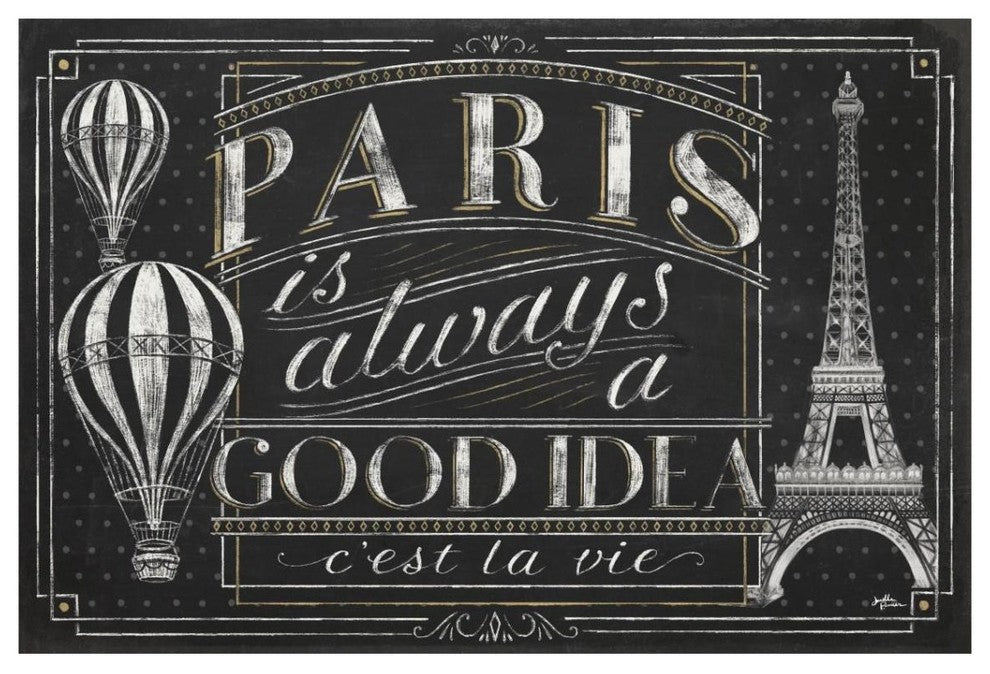 "Vive Paris I" Digital Paper Print by Janelle Penner, 38"x26"