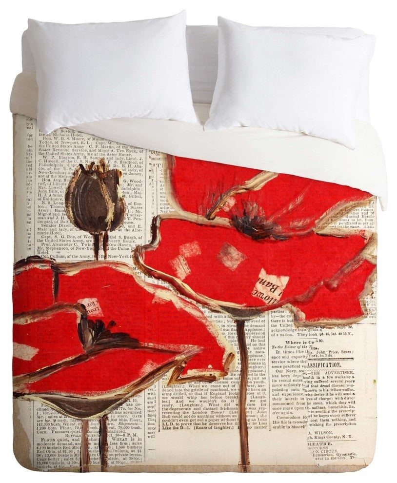 Deny Designs Irena Orlov Red Perfection Duvet Cover - Lightweight