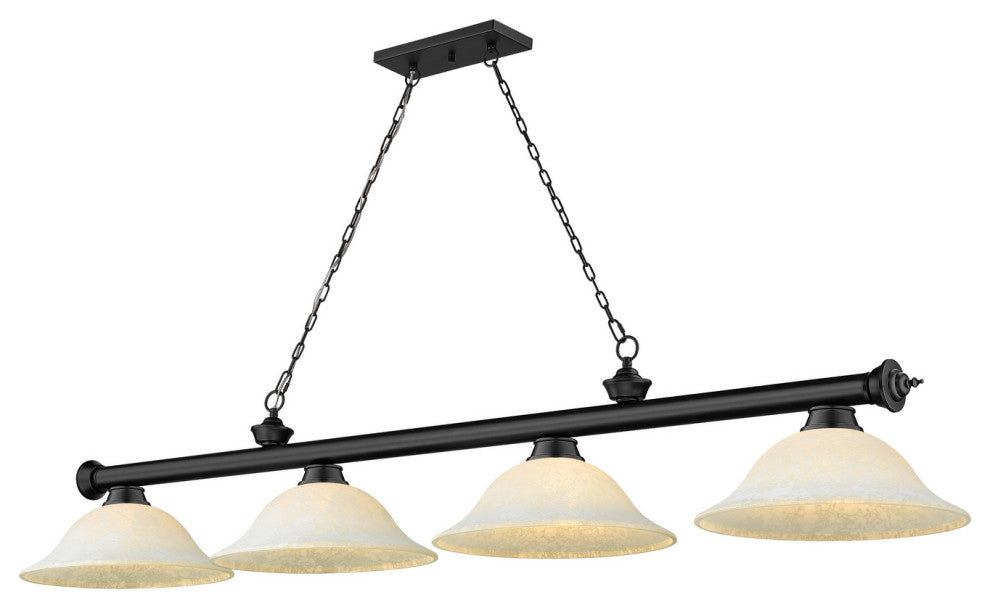 Zlite 2306-4MB-WM16 4-Light Billiard, White Mottle