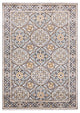 Taupe/Brown Textured Wool Silk Mughal Inspired Hand/Knotted Rug, 4'0"x6'2"