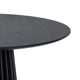 Pasadena Echo 5-Piece Round Dining Set, Black Oak Finish With Black Faux Leather