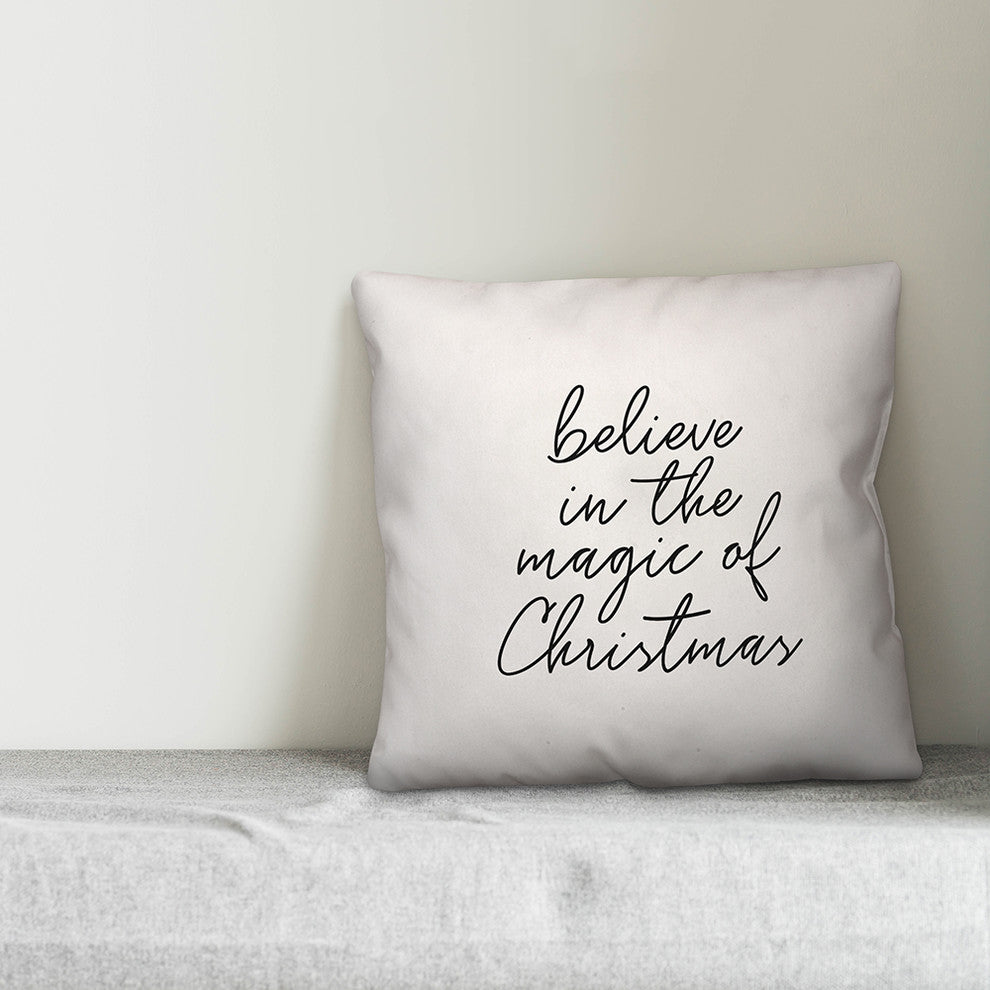 Believe in the magic of Christmas 20"x20" Indoor / Outdoor Throw Pillow